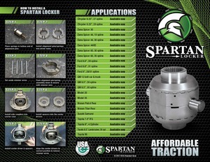 Spartan Locker for Dana 60, 35 spline axles, includes heavy-duty cross pin shaft