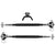 BulletProof Hitches - Frame-Mounted Hitch Stabilizer Draw Bars - Adjustable Trailer Stabilizer Bars - Solid Steel, Black Powder Coat, Hardware Included