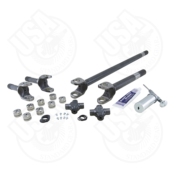 USA Standard 4340 Chromoly replacement axle kit for TJ/XJ/YJ/WJ/ZJ front, Dana 30, 27 spline w/Super Joints