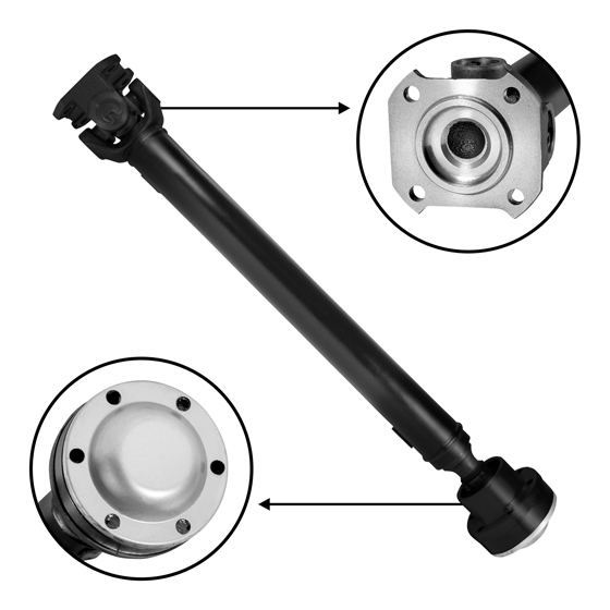 Front Driveshaft, KIA Sorento A/T wFulltime 4WD, 25.75" Flange to Flange