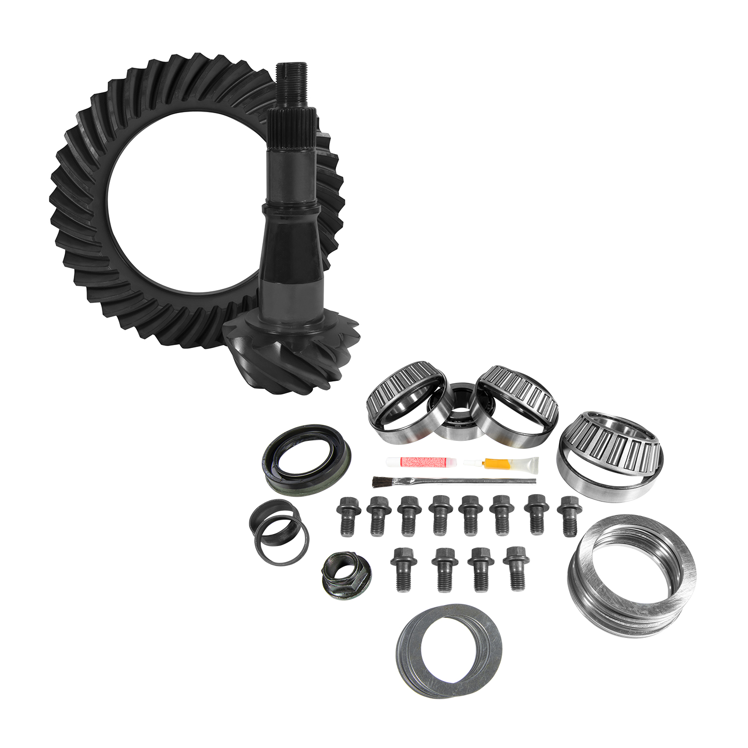 9.5" GM 3.42 Rear Ring & Pinion, Install Kit, Axle Bearings & Seals
