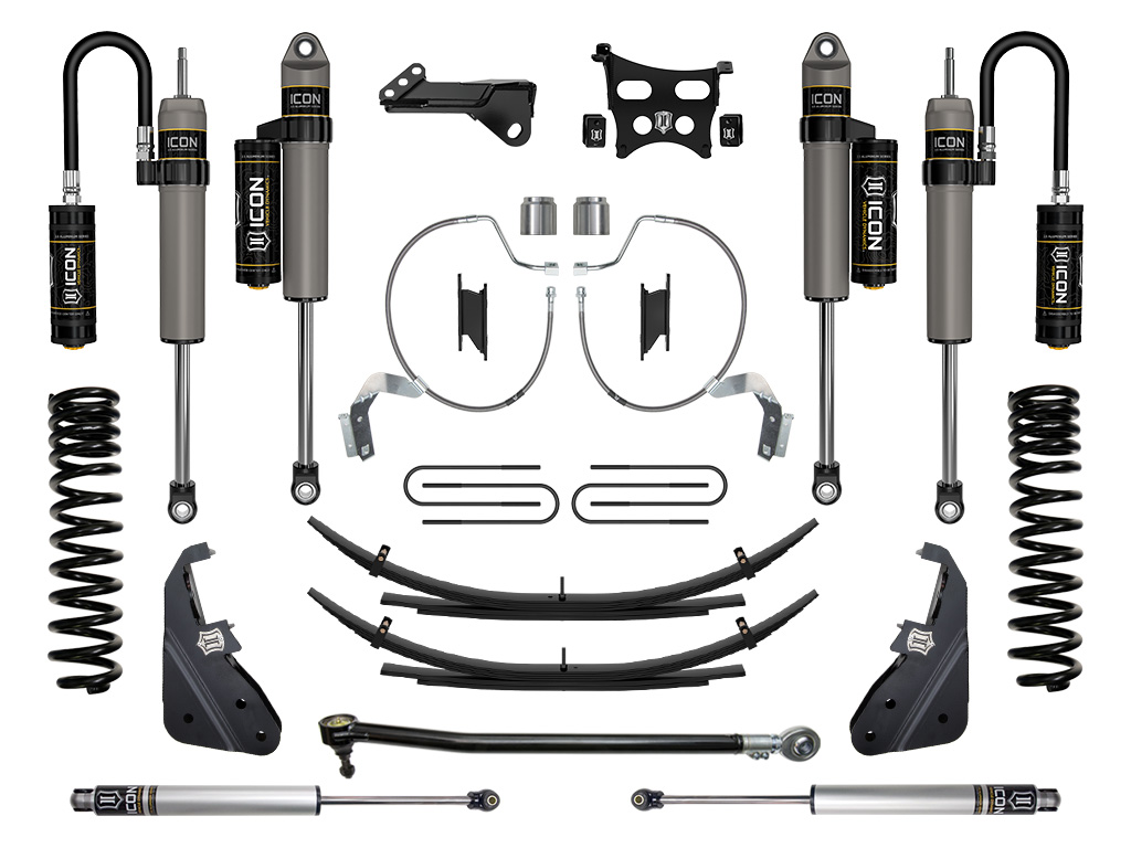 ICON 2023-2025 Ford F-250/F-350 Super Duty 4WD, Gas, 4.5" Lift, Stage 4 Suspension System w/ Expansion Packs
