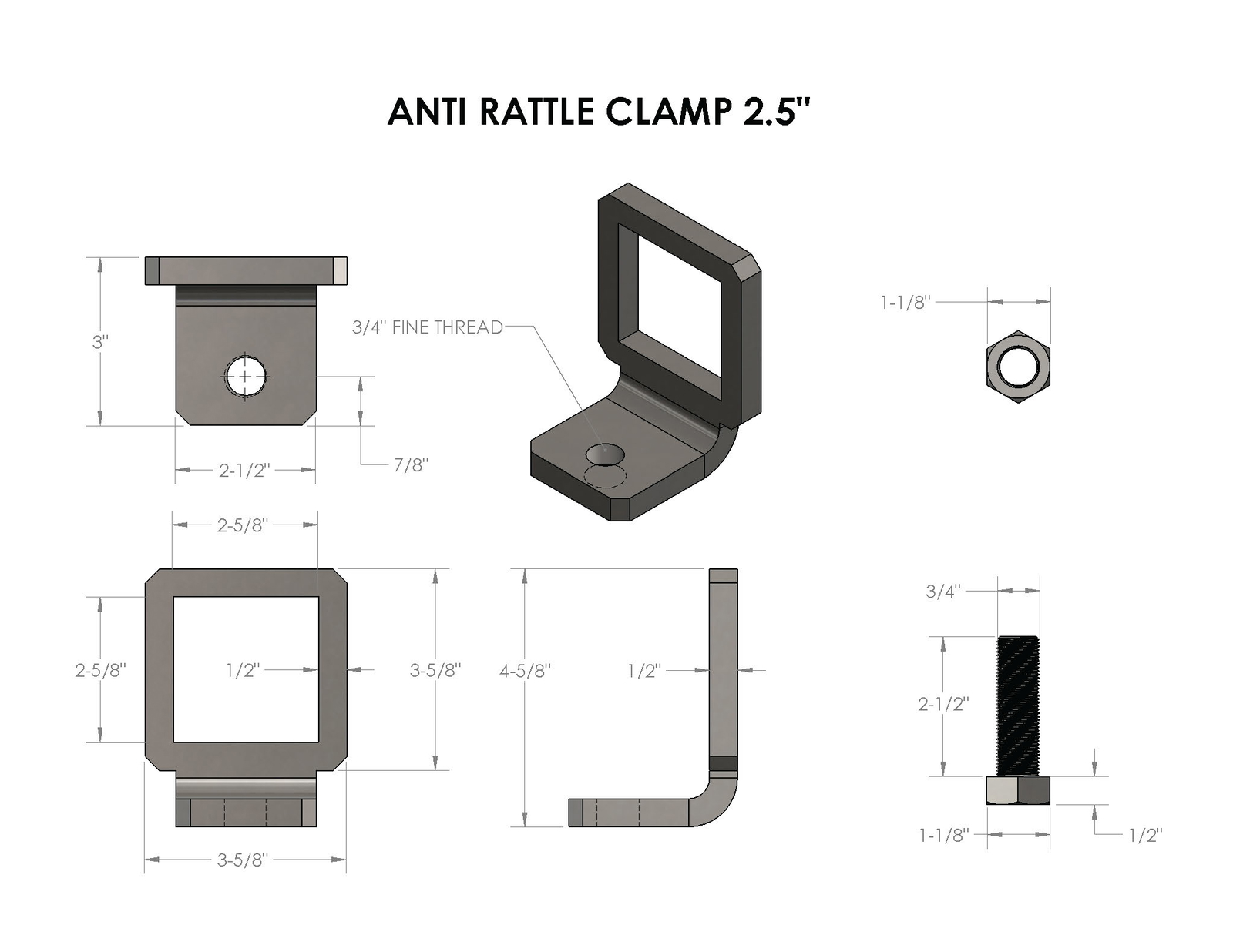 BulletProof 2.5" Anti-Rattle Clamp