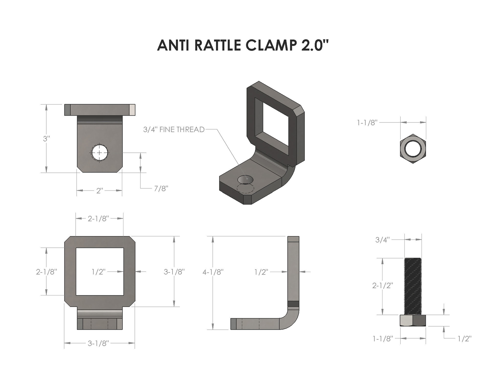 BulletProof 2" Anti-Rattle Clamp