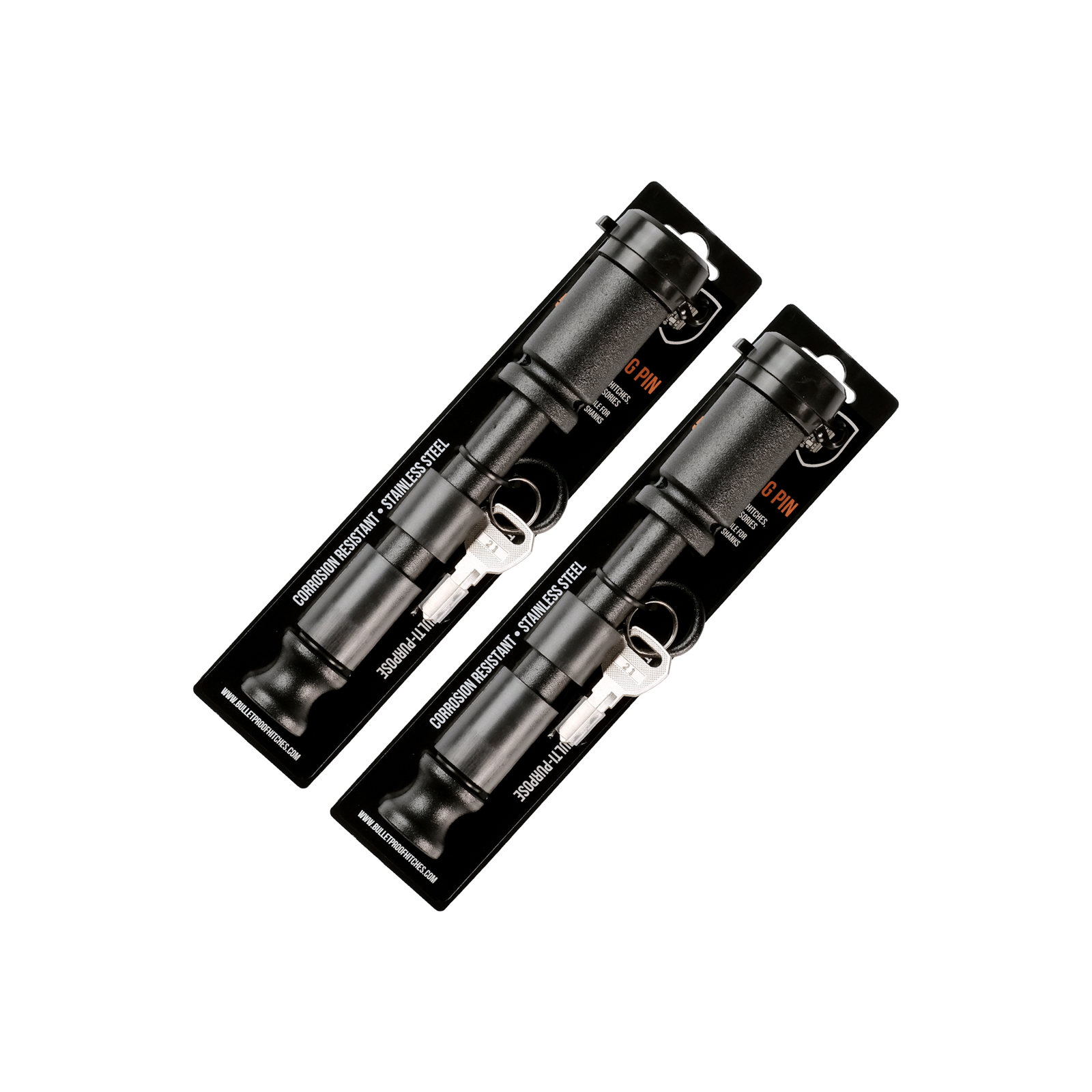 BulletProof Black Ops 5/8" Locking Pin, 2-Pack Keyed Alike