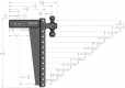 BulletProof 2.5" Heavy Duty 20" Drop/Rise Hitch
