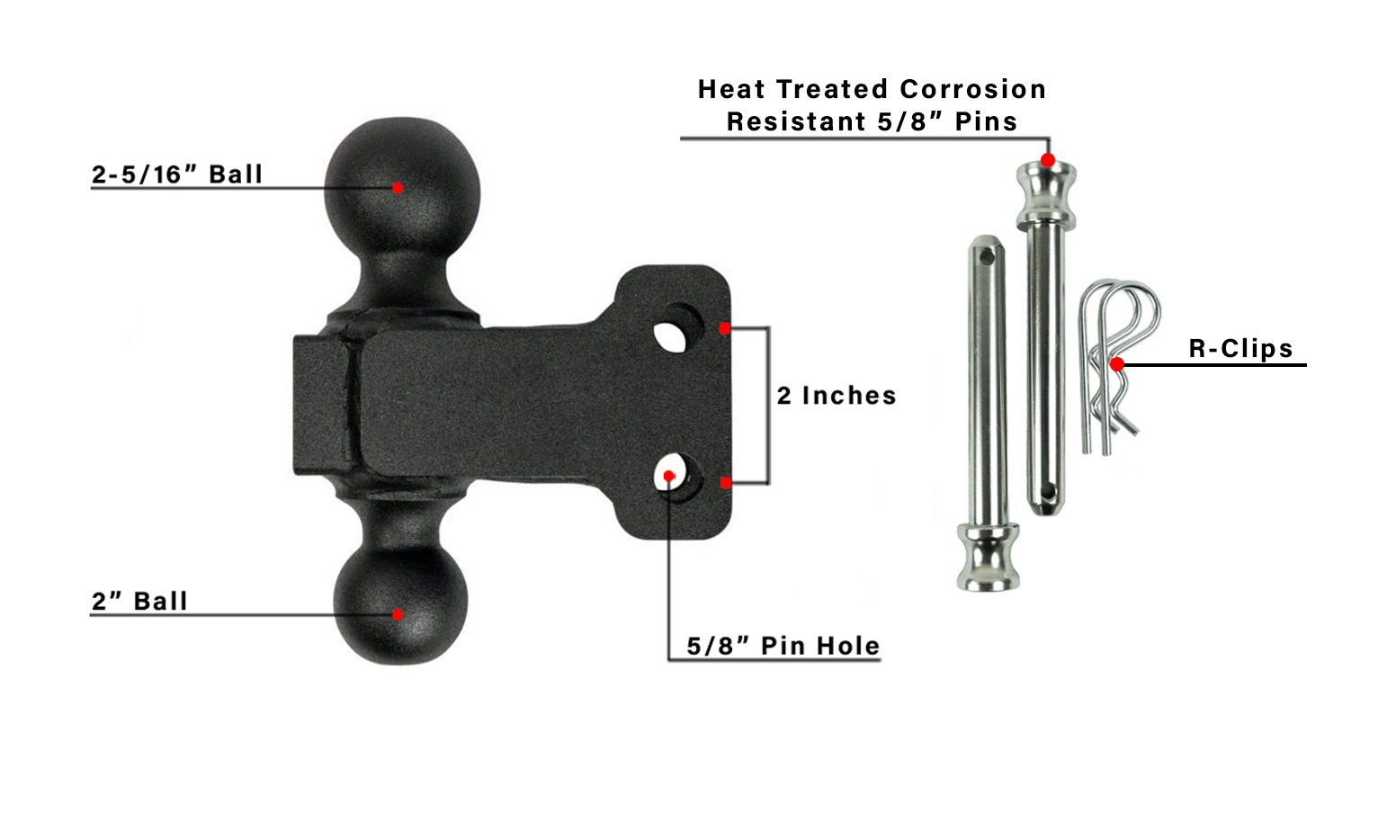 BulletProof Medium Duty 2" & 2-5/16" Dual Ball