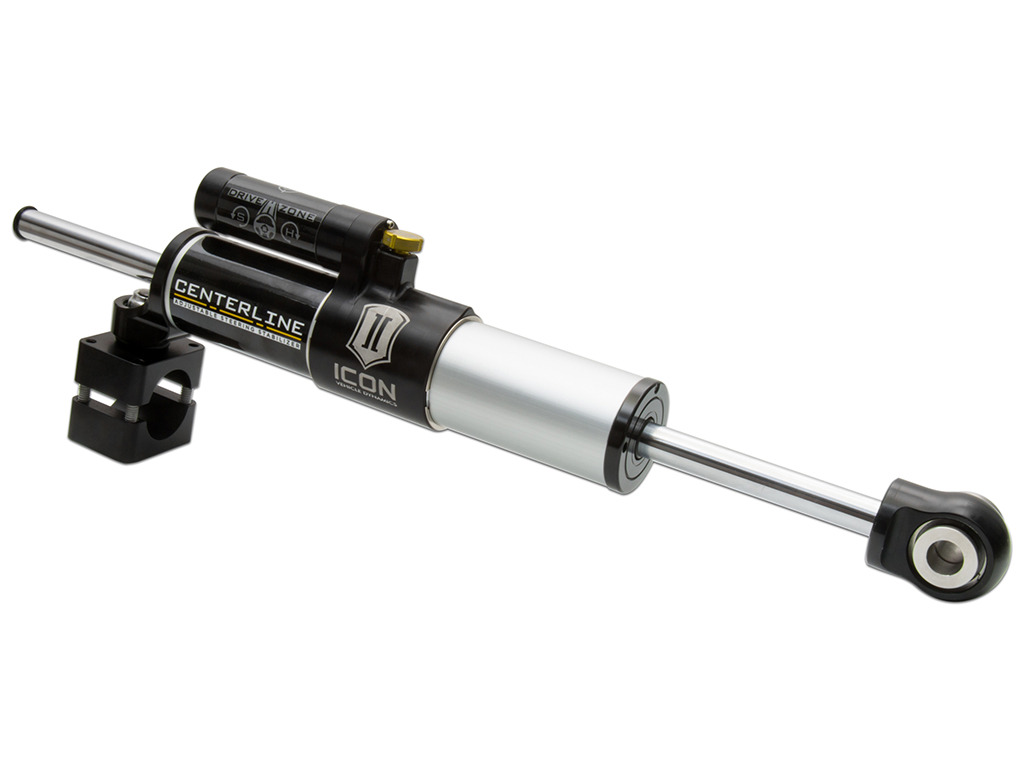 ICON 1997-2023 Nissan Patrol Y61, Centerline Steering Stabilizer, Piggyback Reservoir, Adjustable
