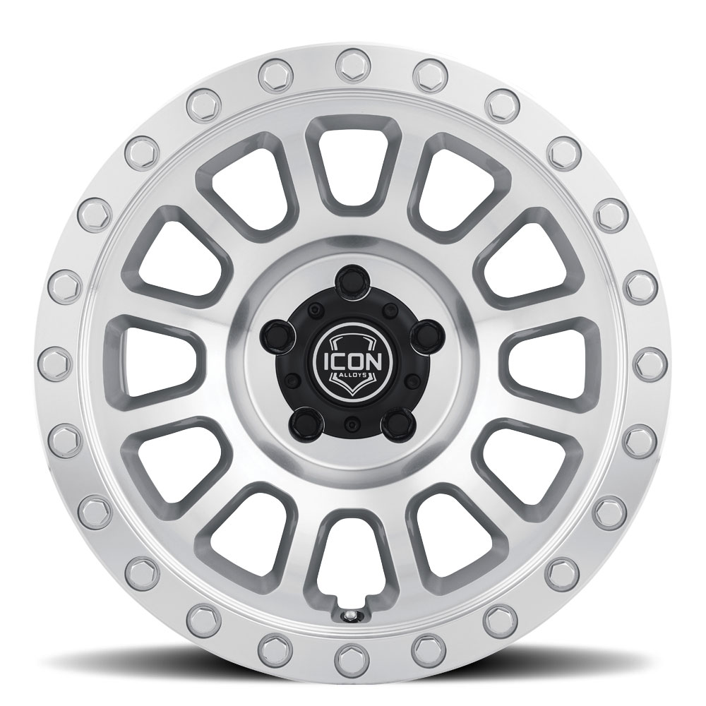 ICON Alloys Hulse, Silver Machined, 18 x 9 / 5 x 5, -12mm Offset, 4.5" BS