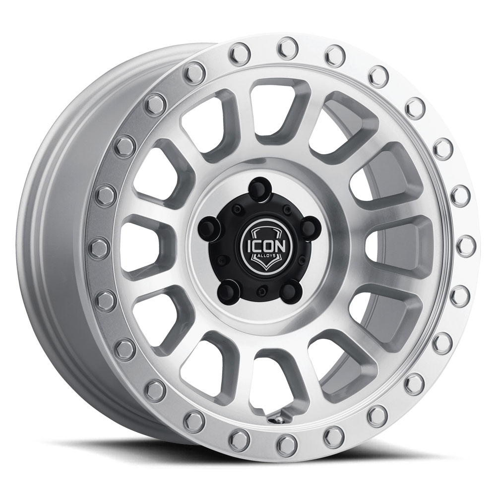 ICON Alloys Hulse, Silver Machined, 18 x 9 / 5 x 5, -12mm Offset, 4.5" BS