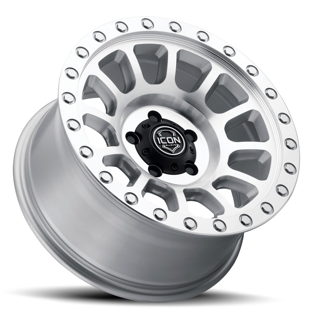 ICON Alloys Hulse, Silver Machined, 18 x 9 / 8 x 180, 12mm Offset, 5.5" BS