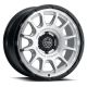 ICON Alloys Rancho, Silver Machined w/ Gloss Black Lip, 20 x 9 / 6 x 135, 16mm Offset, 5.625" BS