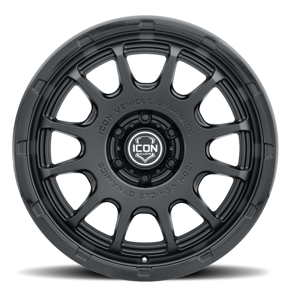 ICON Alloys Rancho, Double Black, 20 x 9 / 5 x 5, -12mm Offset, 4.5" BS