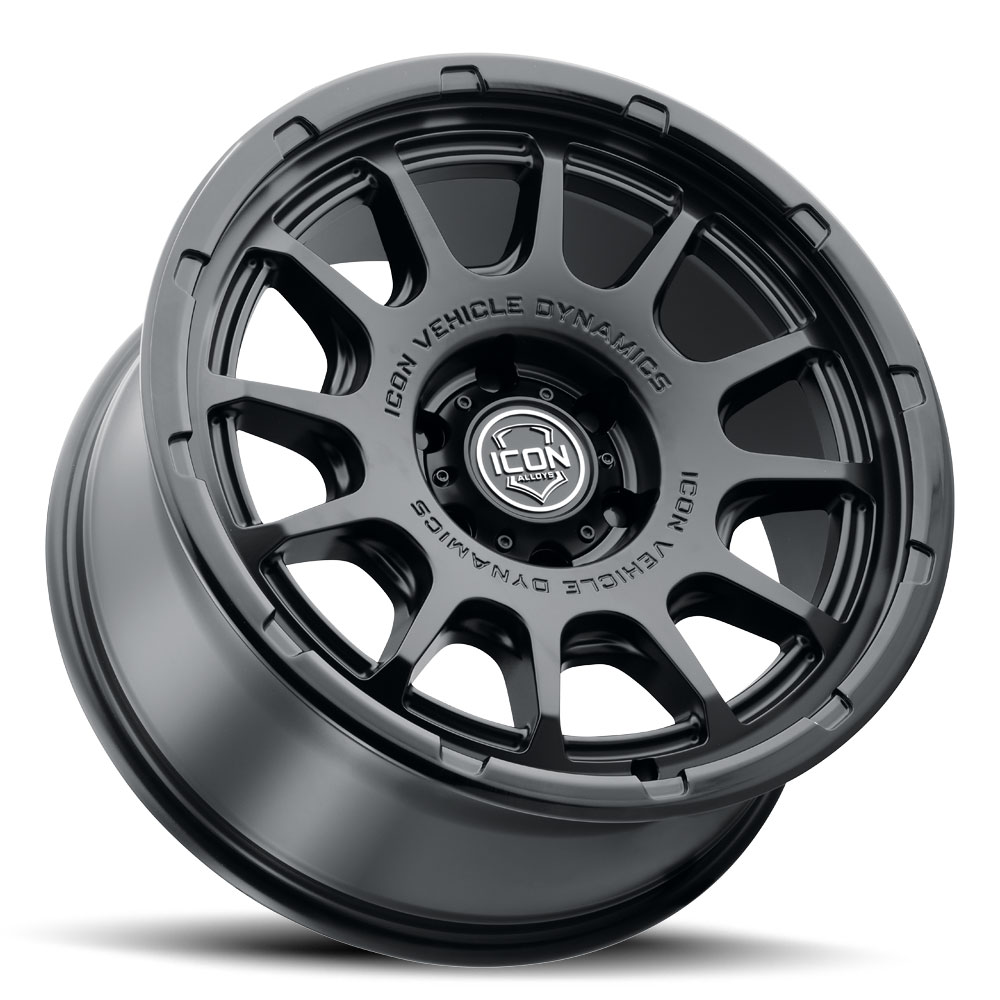 ICON Alloys Rancho, Double Black, 20 x 9 / 5 x 5, -12mm Offset, 4.5" BS
