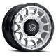 ICON Alloys Rancho, Silver Machined w/ Gloss Black Lip, 20 x 9 / 8 x 6.5, 12mm Offset, 5.5" BS