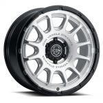 ICON Alloys Rancho, Silver Machined w/ Gloss Black Lip, 20 x 9 / 6 x 5.5, 0mm Offset, 5" BS