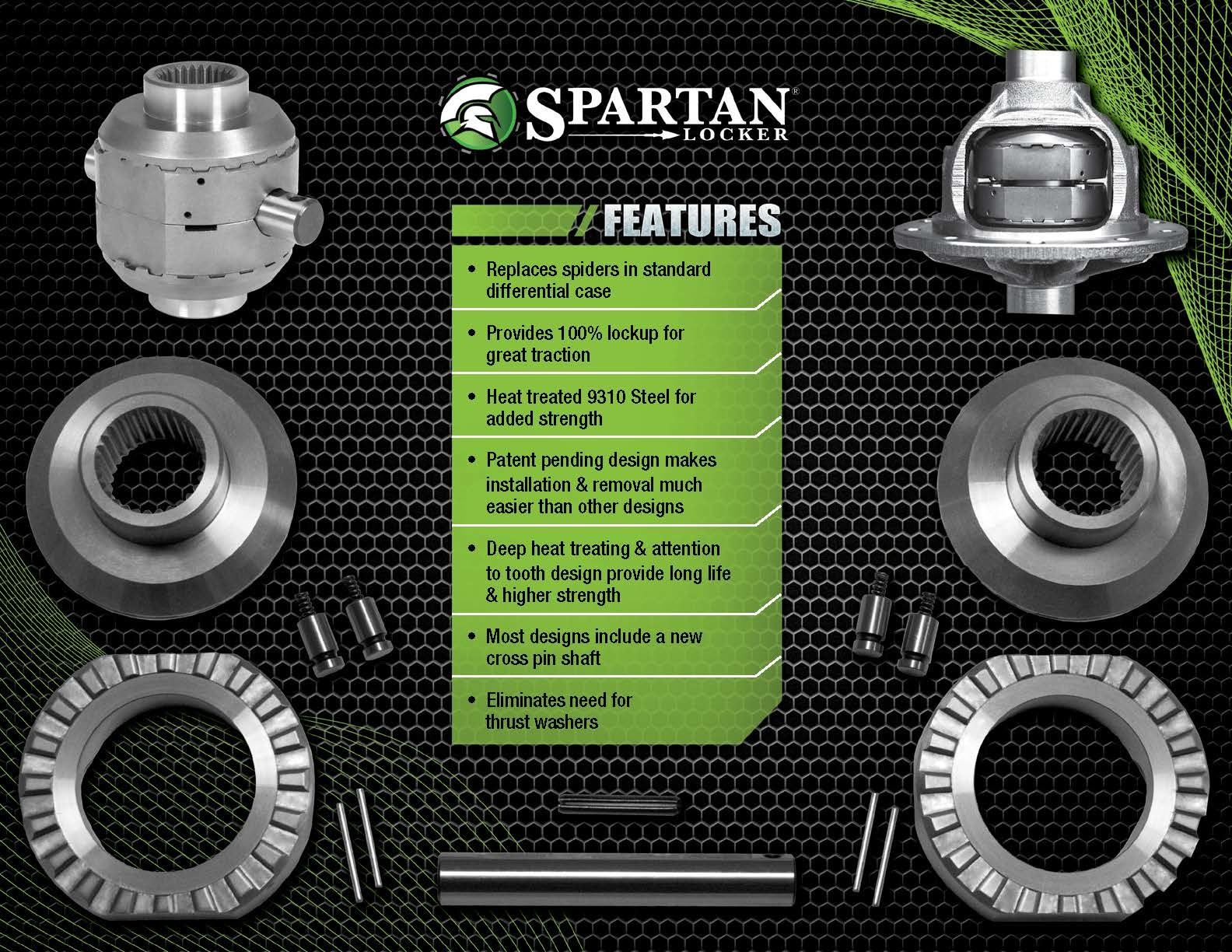 Spartan Locker for M20, 29 spline axles, includes heavy-duty cross pin shaft